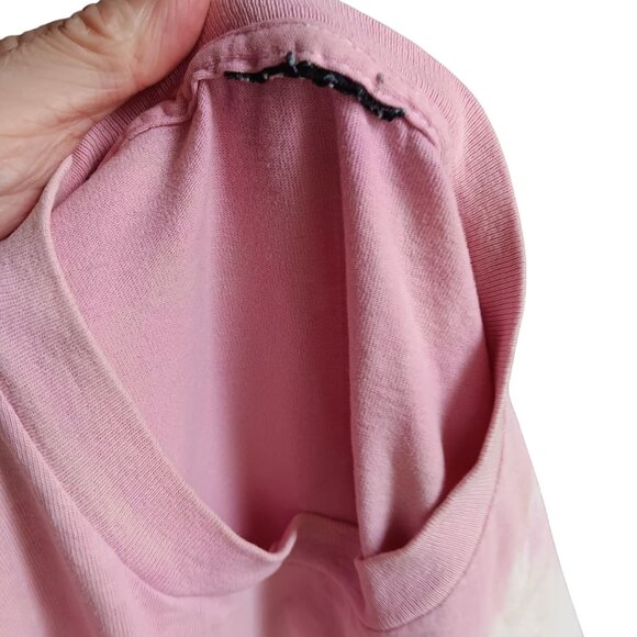 medium Single Stitch T-shirt Vintage 80's Pink Wave Cult Graphic Longboard Surf - Picture 11 of 11